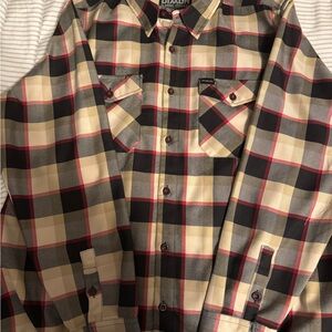 DIXXON Men's Plaid Shirt - Black, Red, Tan